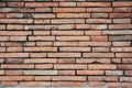 Old vintage and grunge red brick wall background texture with scratches and cracks Royalty Free Stock Photo