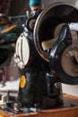Old vintage hand sewing machine Royalty Free Stock Photo