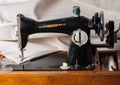 Old vintage hand sewing machine Royalty Free Stock Photo