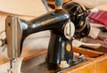 Old vintage hand sewing machine Royalty Free Stock Photo