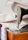 Old vintage hand sewing machine Royalty Free Stock Photo