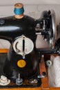 Old vintage hand sewing machine Royalty Free Stock Photo