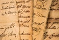 Old vintage handwritings Royalty Free Stock Photo