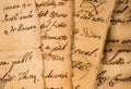 Old vintage handwritings