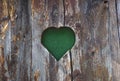 Old vintage heart-shaped wooden fence detail Royalty Free Stock Photo