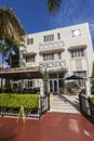 Old vintage Hotel Chelsea in Miami Beach in art deco style Royalty Free Stock Photo