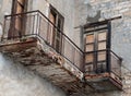 Old vintage house balconies