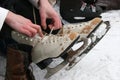 Old vintage ice skates.