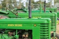 Old vintage john deere tractors in a row Royalty Free Stock Photo