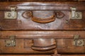 Old vintage leather suitcases Royalty Free Stock Photo