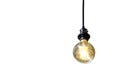 Old vintage light bulb isolated with background.Idea concept , w Royalty Free Stock Photo