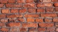 Old vintage light red and brown brick material texture retro wall background. Royalty Free Stock Photo