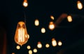 Old vintage lightbulb home decoration background