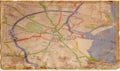 Old Vintage Map Royalty Free Stock Photo