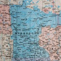 Old vintage map of Minnesota. Royalty Free Stock Photo