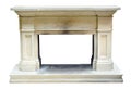 Old vintage marble or stone fire surround