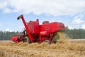 A old vintage Massey Ferguson combine harvesters Royalty Free Stock Photo