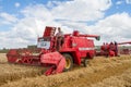 A old vintage Massey Ferguson combine harvesters Royalty Free Stock Photo