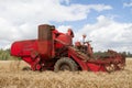 A old vintage Massey Ferguson combine harvesters Royalty Free Stock Photo