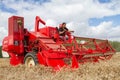 A old vintage Massey harris combine harvesters Royalty Free Stock Photo