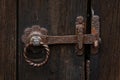 Old vintage metal garden gate latch lock Royalty Free Stock Photo