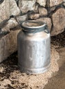 Old vintage metal milk churn or can Royalty Free Stock Photo