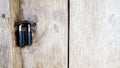 Old vintage metal padlock on a closed wooden door of an old farmhouse. The true style of the village. close-up. focus on the Royalty Free Stock Photo