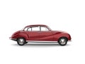 Old vintage metallic cherry red luxury car Royalty Free Stock Photo