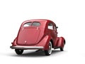 Old vintage metallic red car - back view Royalty Free Stock Photo