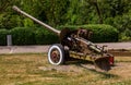 Old vintage mobile artillery vehicle