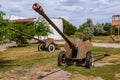 Old vintage mobile artillery vehicle