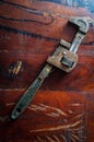 Old Vintage Monkey Wrench Royalty Free Stock Photo