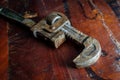 Old Vintage Monkey Wrench Royalty Free Stock Photo