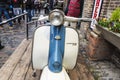 Old vintage motorbike in Camden Market, London, England, United