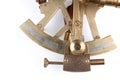 old vintage nautical sextant with optics
