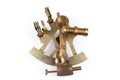 old vintage nautical sextant with optics