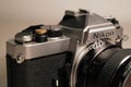 old vintage Nikon FM photo film camera and lens