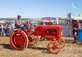 Old vintage orange allis chalmers tractor at show