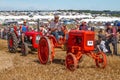 Old vintage orange allis chalmers tractor at show