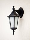 Old vintage outdoor lantern wall hanging lamp Royalty Free Stock Photo