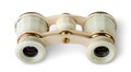 Old vintage pair of opera glasses horizontally Royalty Free Stock Photo