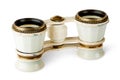 Old vintage pair of opera glasses vertically flipped Royalty Free Stock Photo
