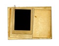 Old vintage paper with grunge frames Royalty Free Stock Photo