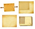 Old vintage paper with grunge frames for photos Royalty Free Stock Photo