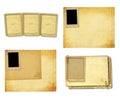 Old vintage paper with grunge frames for photos Royalty Free Stock Photo