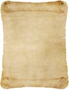 Old vintage paper or parchment scroll