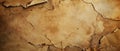 Old vintage paper texture background, brown ancient sheet parchment with torn edges. Top view of dirty rough worn paper. Theme of Royalty Free Stock Photo