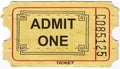 Old vintage paper ticket with number Royalty Free Stock Photo