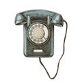 Old vintage phone with rotary disc Royalty Free Stock Photo