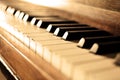 Old Vintage Piano Keys Ebony Ivory Black White Love for Music Royalty Free Stock Photo